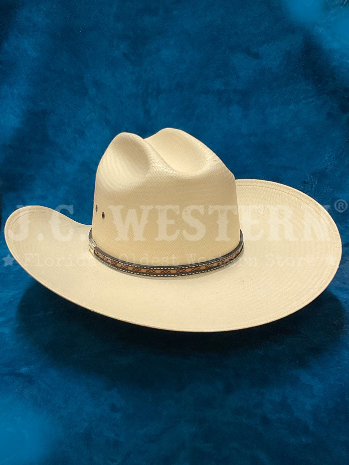 Resistol RSOCRO-304281 OCHO RIOS 10X George Strait Collection Straw Hat Natural side / front view. If you need any assistance with this item or the purchase of this item please call us at five six one seven four eight eight eight zero one Monday through Saturday 10:00a.m EST to 8:00 p.m EST