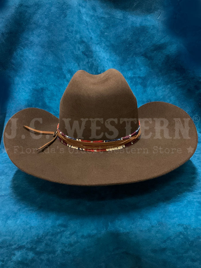 Corral LF0504342 JUSTIFIED Felt Hat Chocolate Dark Brown side / front view. If you need any assistance with this item or the purchase of this item please call us at five six one seven four eight eight eight zero one Monday through Saturday 10:00a.m EST to 8:00 p.m EST