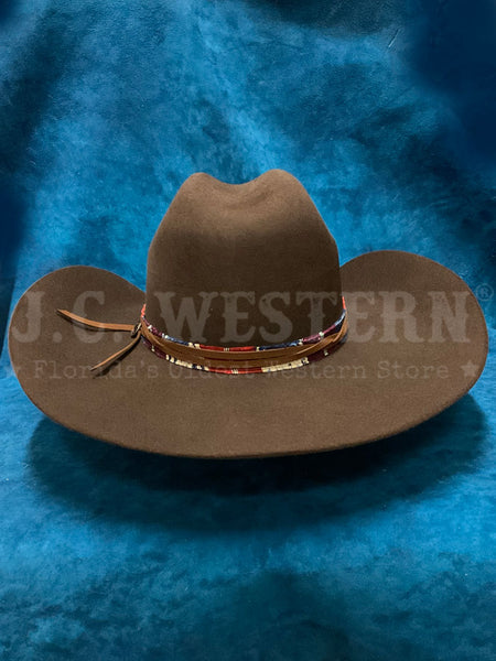 Corral LF0504342 JUSTIFIED Felt Hat Chocolate Dark Brown back view. If you need any assistance with this item or the purchase of this item please call us at five six one seven four eight eight eight zero one Monday through Saturday 10:00a.m EST to 8:00 p.m EST
