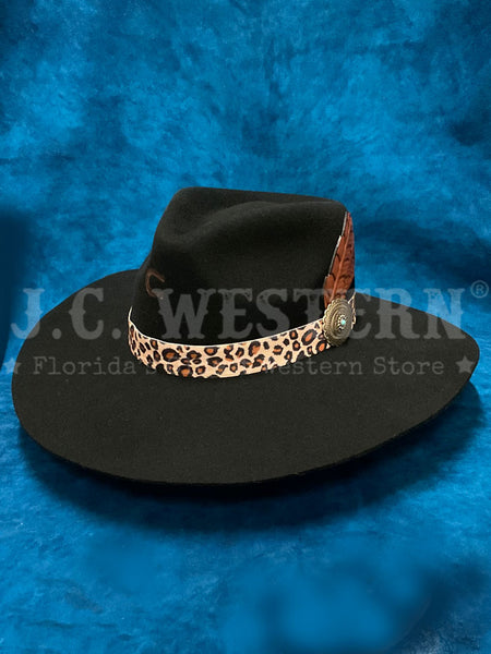 Charlie 1 Horse CWHESK-403607 Womens HEATSEEKER Wool Hat Black side / front view. If you need any assistance with this item or the purchase of this item please call us at five six one seven four eight eight eight zero one Monday through Saturday 10:00a.m EST to 8:00 p.m EST