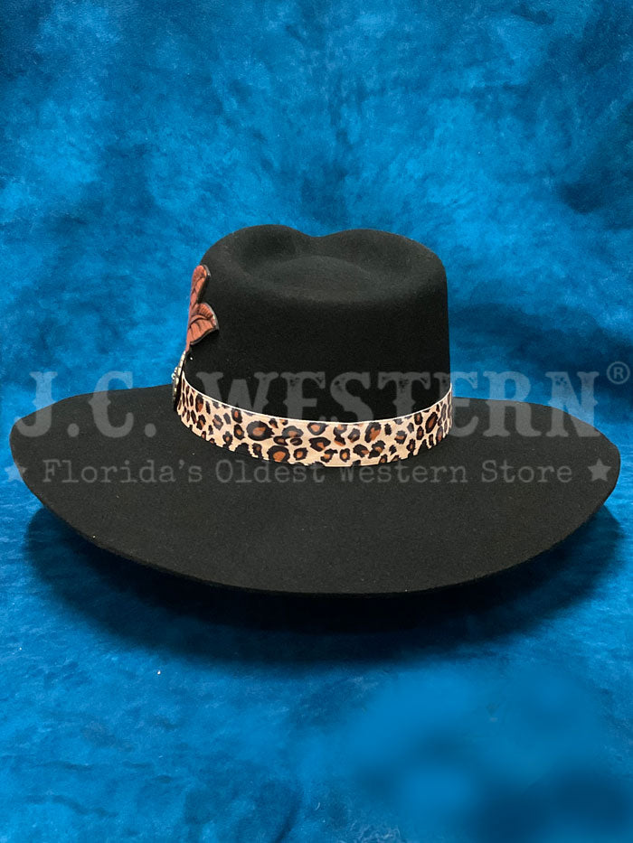 Charlie 1 Horse CWHESK-403607 Womens HEATSEEKER Wool Hat Black side / front view. If you need any assistance with this item or the purchase of this item please call us at five six one seven four eight eight eight zero one Monday through Saturday 10:00a.m EST to 8:00 p.m EST