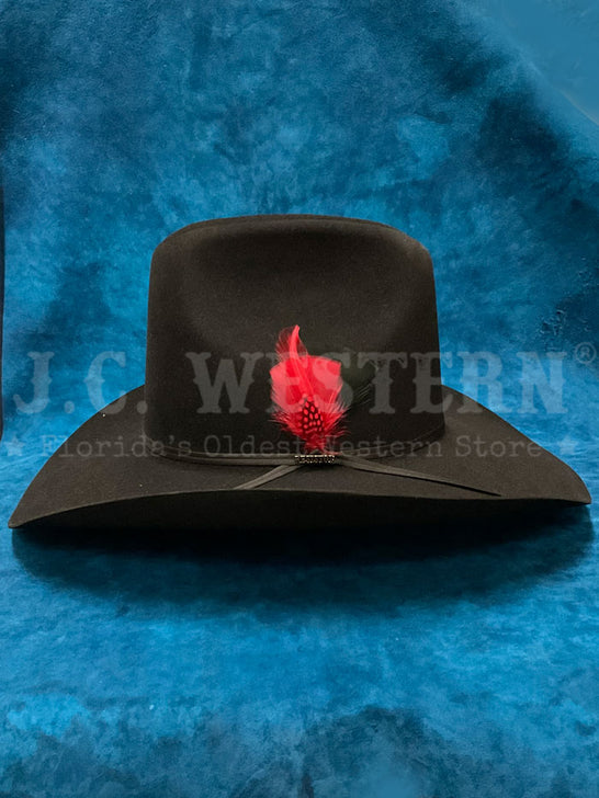 Resistol RFQH60-254007 QH60 6X Felt Hat Black side view. If you need any assistance with this item or the purchase of this item please call us at five six one seven four eight eight eight zero one Monday through Saturday 10:00a.m EST to 8:00 p.m EST