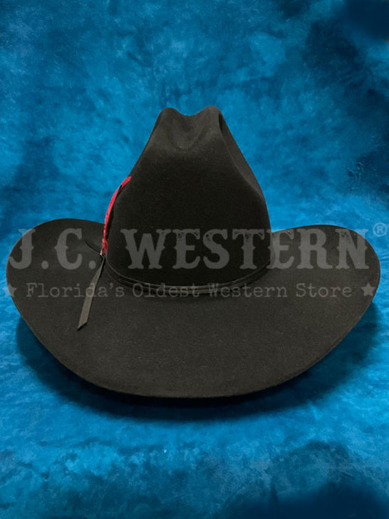 Resistol RFQH60-254007 QH60 6X Felt Hat Black back view. If you need any assistance with this item or the purchase of this item please call us at five six one seven four eight eight eight zero one Monday through Saturday 10:00a.m EST to 8:00 p.m EST