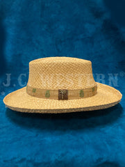 Scala MR73-NAT Straw Hat Natural side view. If you need any assistance with this item or the purchase of this item please call us at five six one seven four eight eight eight zero one Monday through Saturday 10:00a.m EST to 8:00 p.m EST