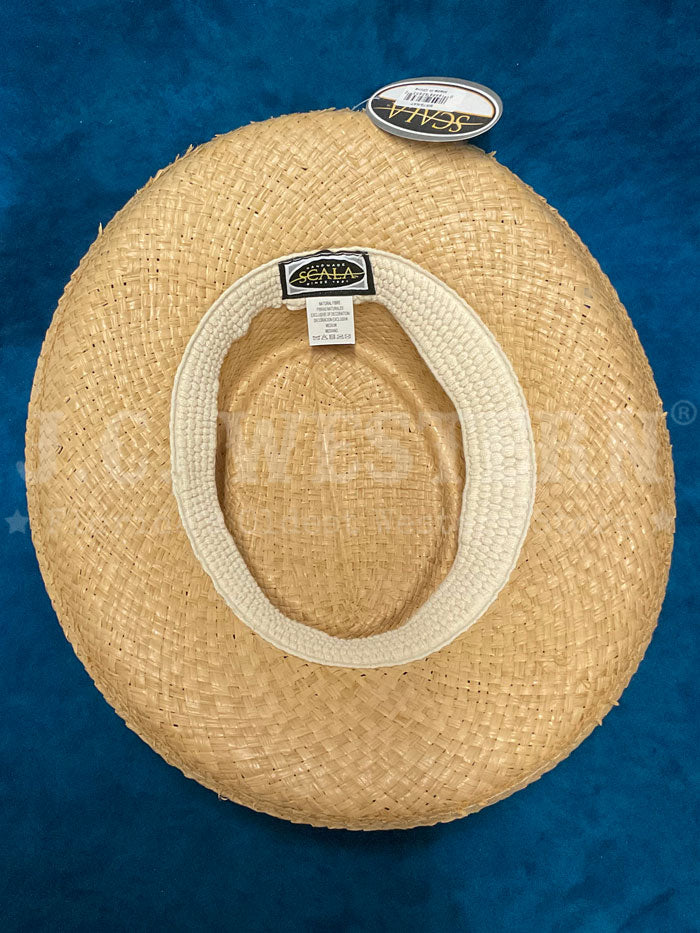 Scala MR73-NAT Straw Hat Natural side / front view. If you need any assistance with this item or the purchase of this item please call us at five six one seven four eight eight eight zero one Monday through Saturday 10:00a.m EST to 8:00 p.m EST