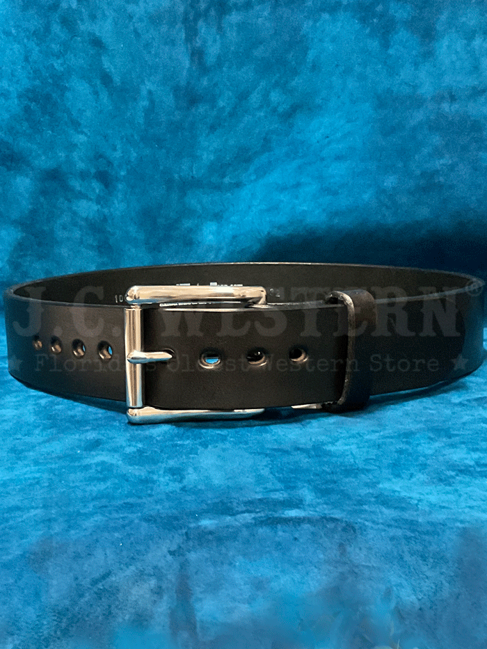 Gingerich 1008-18 Mens Gunsmoke Smooth Heavyweight Extrawide Gun Belt Black front view. If you need any assistance with this item or the purchase of this item please call us at five six one seven four eight eight eight zero one Monday through Saturday 10:00a.m EST to 8:00 p.m EST