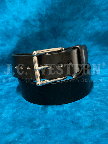 Gingerich 1008-18 Mens Gunsmoke Smooth Heavyweight Extrawide Gun Belt Black front view. If you need any assistance with this item or the purchase of this item please call us at five six one seven four eight eight eight zero one Monday through Saturday 10:00a.m EST to 8:00 p.m EST