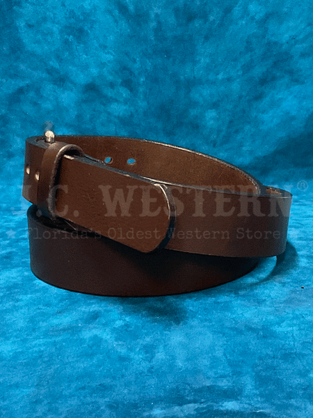 Gingerich 1001-36 Mens Maverick Smooth Heavyweight Gun Belt Dark Brown side view. If you need any assistance with this item or the purchase of this item please call us at five six one seven four eight eight eight zero one Monday through Saturday 10:00a.m EST to 8:00 p.m EST