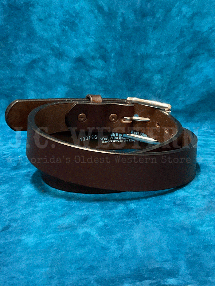 Gingerich 1001-36 Mens Maverick Smooth Heavyweight Gun Belt Dark Brown front view. If you need any assistance with this item or the purchase of this item please call us at five six one seven four eight eight eight zero one Monday through Saturday 10:00a.m EST to 8:00 p.m EST