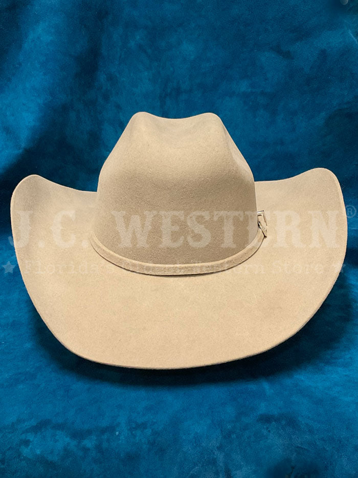 Justin JF0357RIATXL RIATA 3X Wool Western Hat Chamois Tan side / front view. If you need any assistance with this item or the purchase of this item please call us at five six one seven four eight eight eight zero one Monday through Saturday 10:00a.m EST to 8:00 p.m EST