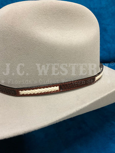 Fashionwest LC-29-BR Leather Hatband Brown front view. If you need any assistance with this item or the purchase of this item please call us at five six one seven four eight eight eight zero one Monday through Saturday 10:00a.m EST to 8:00 p.m EST