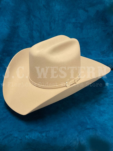 Serratelli BEAUMONT4BU 6X Felt 4 Inch Brim Western Hat Buckskin - 9 side / front view. If you need any assistance with this item or the purchase of this item please call us at five six one seven four eight eight eight zero one Monday through Saturday 10:00a.m EST to 8:00 p.m EST