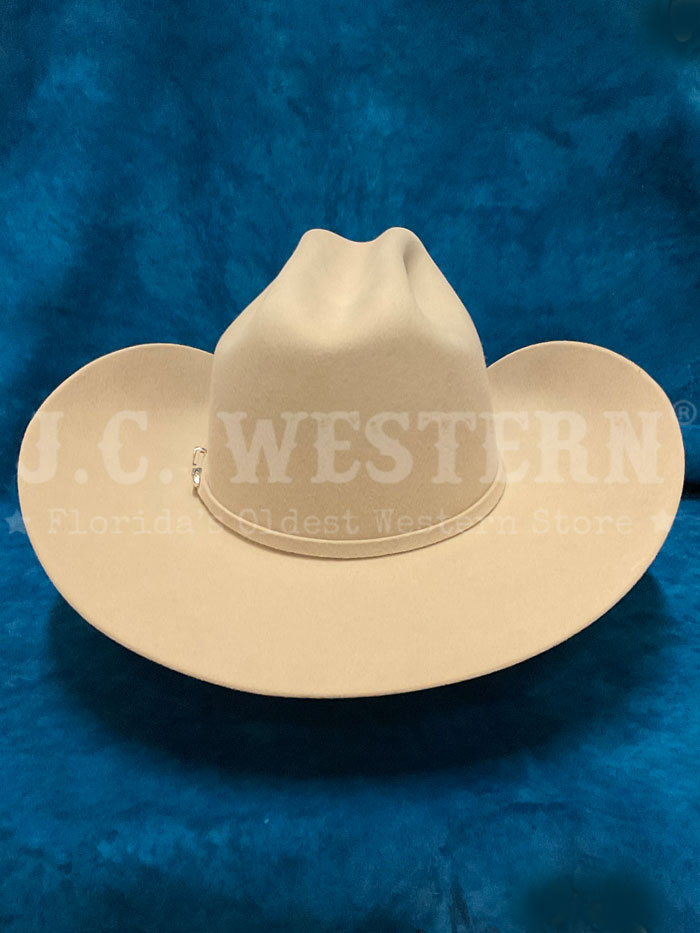 Serratelli BEAUMONT4BU 6X Felt 4 Inch Brim Western Hat Buckskin - 9 side / front view. If you need any assistance with this item or the purchase of this item please call us at five six one seven four eight eight eight zero one Monday through Saturday 10:00a.m EST to 8:00 p.m EST