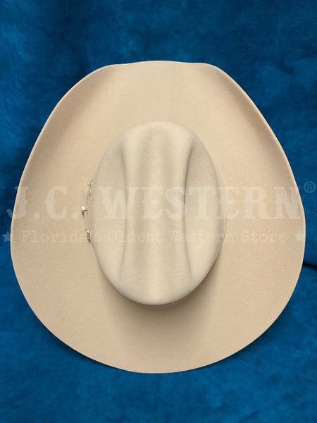 Serratelli BEAUMONT4BU 6X Felt 4 Inch Brim Western Hat Buckskin - 9 view from above. If you need any assistance with this item or the purchase of this item please call us at five six one seven four eight eight eight zero one Monday through Saturday 10:00a.m EST to 8:00 p.m EST