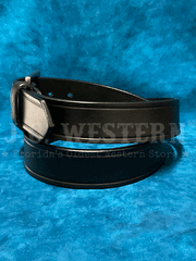 Gingerich 8016-18 Mens Lagrange Creased Casual Belt Black side view. If you need any assistance with this item or the purchase of this item please call us at five six one seven four eight eight eight zero one Monday through Saturday 10:00a.m EST to 8:00 p.m EST