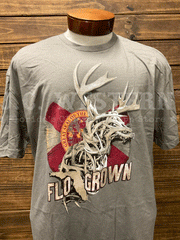 FloGrown FGM-1789 Mens Short Sleeve The Great Trophy Tee Frost Gray front view. If you need any assistance with this item or the purchase of this item please call us at five six one seven four eight eight eight zero one Monday through Saturday 10:00a.m EST to 8:00 p.m EST