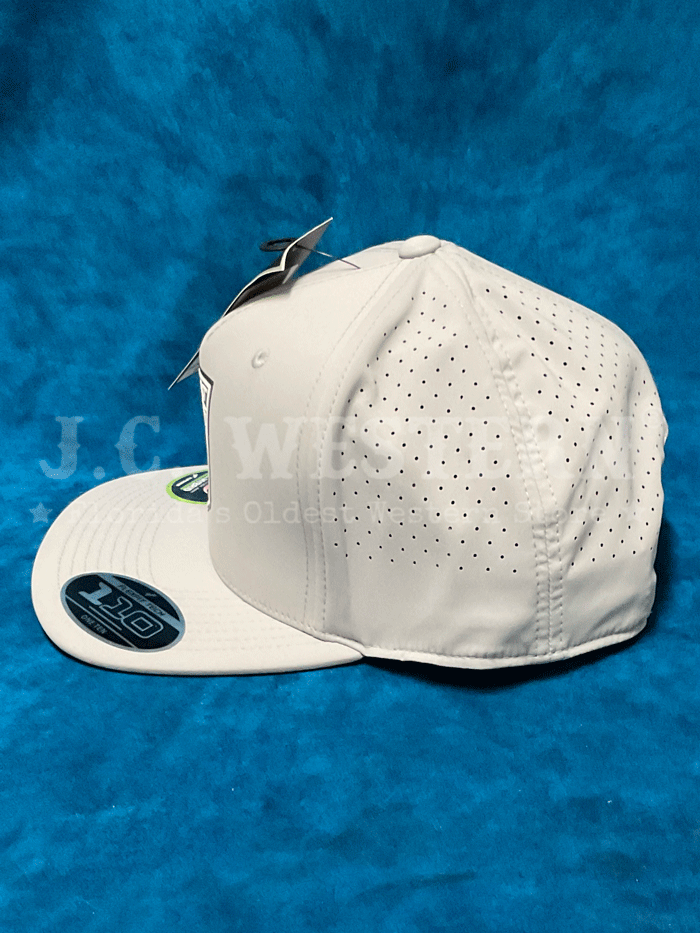 Ariat A300089306 Flexfit 110 Performance Mesh Back Cap Silver Grey front view. If you need any assistance with this item or the purchase of this item please call us at five six one seven four eight eight eight zero one Monday through Saturday 10:00a.m EST to 8:00 p.m EST