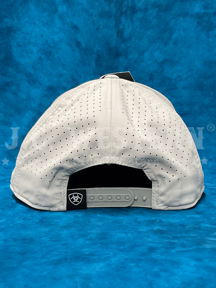 Ariat A300089306 Flexfit 110 Performance Mesh Back Cap Silver Grey front view. If you need any assistance with this item or the purchase of this item please call us at five six one seven four eight eight eight zero one Monday through Saturday 10:00a.m EST to 8:00 p.m EST