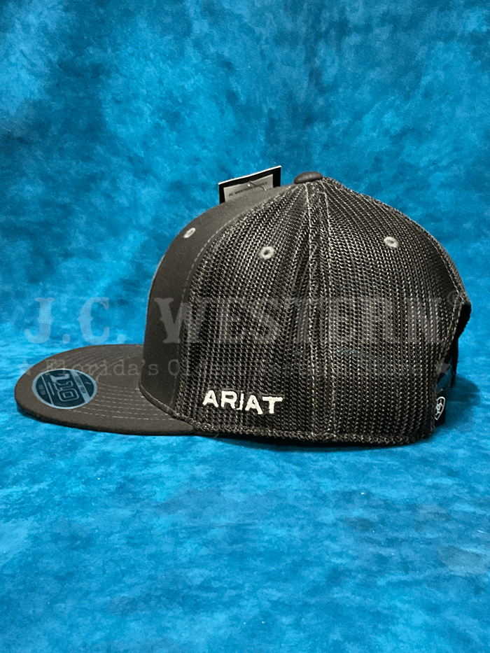 Ariat A300089401 Flexfit 110 Cap Suede Patch Black front view. If you need any assistance with this item or the purchase of this item please call us at five six one seven four eight eight eight zero one Monday through Saturday 10:00a.m EST to 8:00 p.m EST