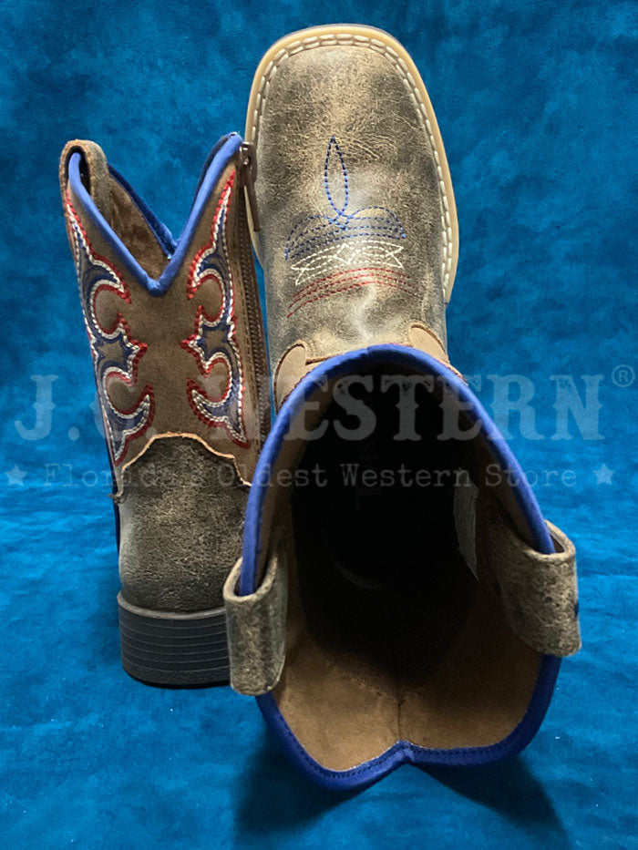 Twister 4413802 4443802 Kids Bennett Style Boot Brown side / front view. If you need any assistance with this item or the purchase of this item please call us at five six one seven four eight eight eight zero one Monday through Saturday 10:00a.m EST to 8:00 p.m EST