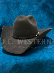 Serratelli VEGAS414E5CH 8X Felt Western Hat Charcoal side / front view. If you need any assistance with this item or the purchase of this item please call us at five six one seven four eight eight eight zero one Monday through Saturday 10:00a.m EST to 8:00 p.m EST