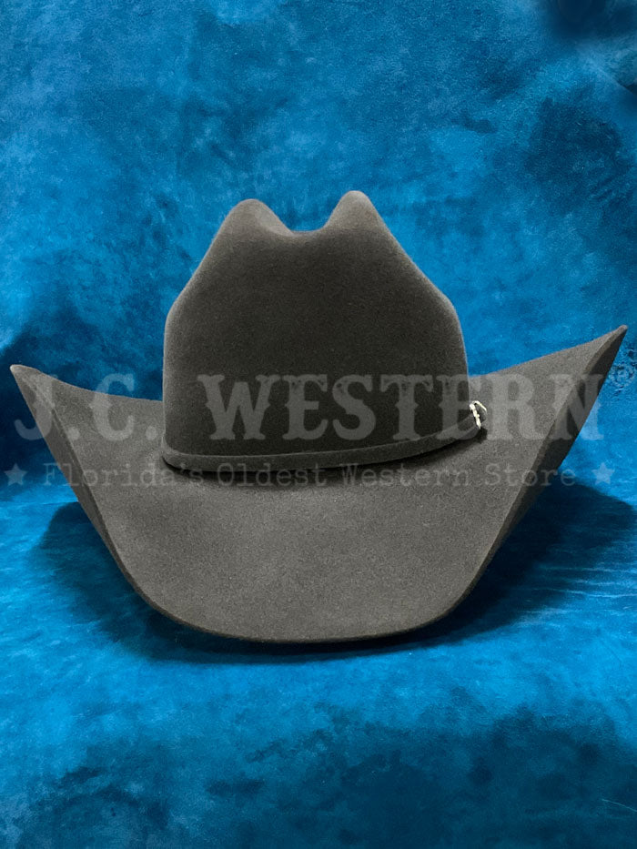 Serratelli VEGAS414E5CH 8X Felt Western Hat Charcoal side / front view. If you need any assistance with this item or the purchase of this item please call us at five six one seven four eight eight eight zero one Monday through Saturday 10:00a.m EST to 8:00 p.m EST