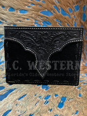 Nocona N500045001 Mens Roughout Bucklace Bifold Wallet Black front view. If you need any assistance with this item or the purchase of this item please call us at five six one seven four eight eight eight zero one Monday through Saturday 10:00a.m EST to 8:00 p.m EST