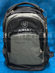 Ariat A460000606 Backpack Black And Grey front view. If you need any assistance with this item or the purchase of this item please call us at five six one seven four eight eight eight zero one Monday through Saturday 10:00a.m EST to 8:00 p.m EST