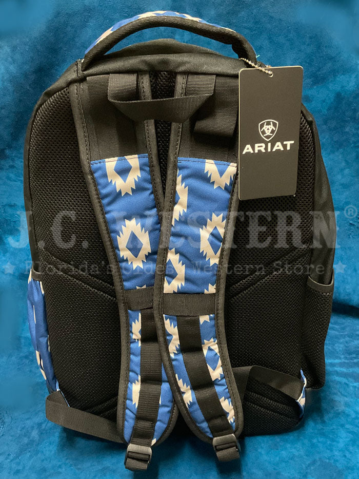 Ariat A460002427 Backpack Aztec Blue front view. If you need any assistance with this item or the purchase of this item please call us at five six one seven four eight eight eight zero one Monday through Saturday 10:00a.m EST to 8:00 p.m EST