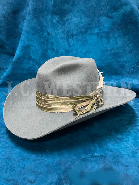 Stetson XWLRLH-0336S9 LAUREL HILL Felt Western Hat Stone Wash Grey side / front view. If you need any assistance with this item or the purchase of this item please call us at five six one seven four eight eight eight zero one Monday through Saturday 10:00a.m EST to 8:00 p.m EST