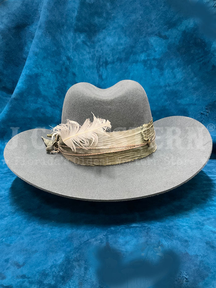 Stetson XWLRLH-0336S9 LAUREL HILL Felt Western Hat Stone Wash Grey side / front view. If you need any assistance with this item or the purchase of this item please call us at five six one seven four eight eight eight zero one Monday through Saturday 10:00a.m EST to 8:00 p.m EST