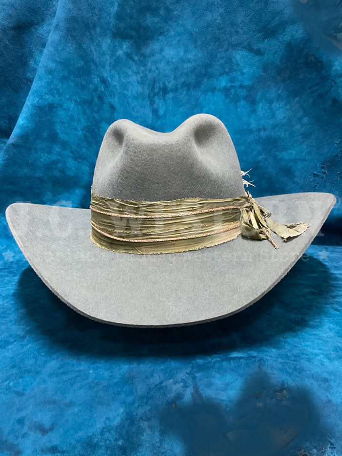 Stetson XWLRLH-0336S9 LAUREL HILL Felt Western Hat Stone Wash Grey side / front view. If you need any assistance with this item or the purchase of this item please call us at five six one seven four eight eight eight zero one Monday through Saturday 10:00a.m EST to 8:00 p.m EST