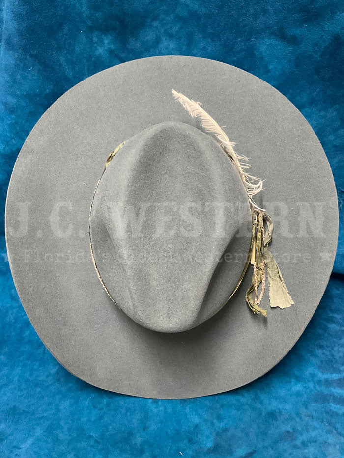 Stetson XWLRLH-0336S9 LAUREL HILL Felt Western Hat Stone Wash Grey side / front view. If you need any assistance with this item or the purchase of this item please call us at five six one seven four eight eight eight zero one Monday through Saturday 10:00a.m EST to 8:00 p.m EST