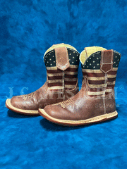 Roper 09-016-7912-1368 Infants Cowbabies American Flag Boot Brown side view. If you need any assistance with this item or the purchase of this item please call us at five six one seven four eight eight eight zero one Monday through Saturday 10:00a.m EST to 8:00 p.m EST