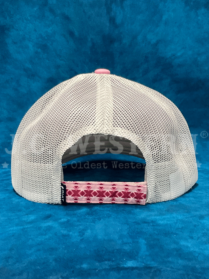 Ariat A300084330 Womens Southwestern Pattern Cap Pink front view. If you need any assistance with this item or the purchase of this item please call us at five six one seven four eight eight eight zero one Monday through Saturday 10:00a.m EST to 8:00 p.m EST