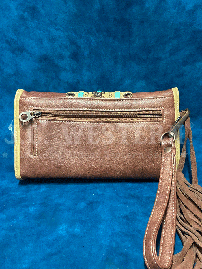 Nocona N7512502 Womens Laney Clutch Wallet Brown front view. If you need any assistance with this item or the purchase of this item please call us at five six one seven four eight eight eight zero one Monday through Saturday 10:00a.m EST to 8:00 p.m EST