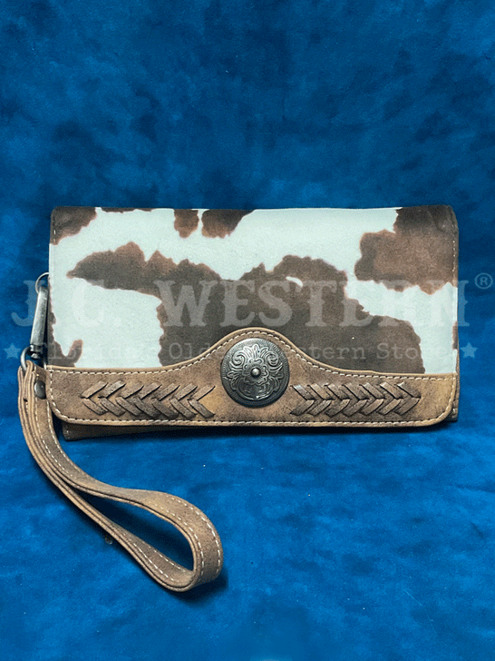 Nocona N770012302 Womens Jessi Ray Clutch Wallet Brown front view. If you need any assistance with this item or the purchase of this item please call us at five six one seven four eight eight eight zero one Monday through Saturday 10:00a.m EST to 8:00 p.m EST