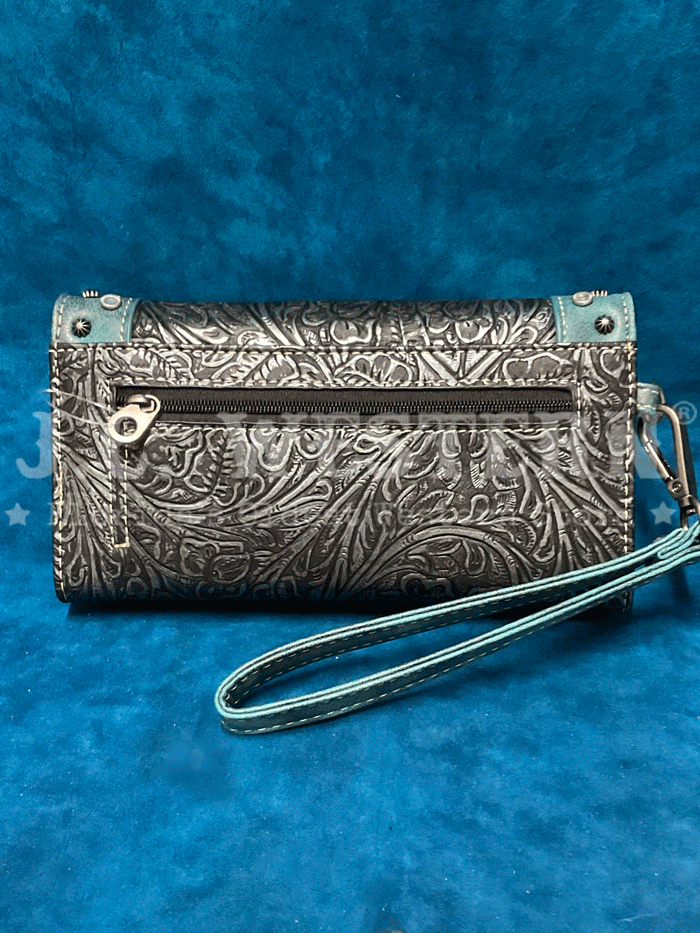 Nocona N770012701 Womens Ophelia Clutch Wallet Black front view. If you need any assistance with this item or the purchase of this item please call us at five six one seven four eight eight eight zero one Monday through Saturday 10:00a.m EST to 8:00 p.m EST