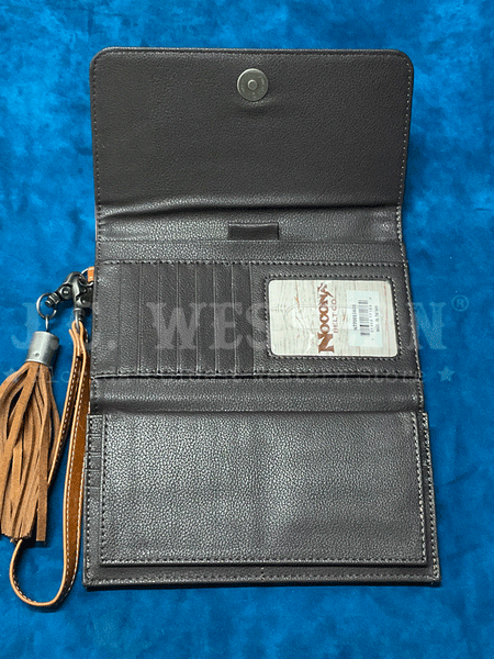 Nocona N770015608 Womens June Clutch Wallet Tan inside view. If you need any assistance with this item or the purchase of this item please call us at five six one seven four eight eight eight zero one Monday through Saturday 10:00a.m EST to 8:00 p.m EST