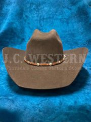 Justin JF0230BUST44 2X Buster Premium Felt Hat Chocolate Bark front view. If you need any assistance with this item or the purchase of this item please call us at five six one seven four eight eight eight zero one Monday through Saturday 10:00a.m EST to 8:00 p.m EST