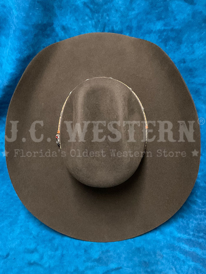 Justin JF0230BUST44 2X Buster Premium Felt Hat Chocolate Bark front / side view. If you need any assistance with this item or the purchase of this item please call us at five six one seven four eight eight eight zero one Monday through Saturday 10:00a.m EST to 8:00 p.m EST