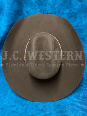 Justin JF0230BUST44 2X Buster Premium Felt Hat Chocolate Bark top view. If you need any assistance with this item or the purchase of this item please call us at five six one seven four eight eight eight zero one Monday through Saturday 10:00a.m EST to 8:00 p.m EST