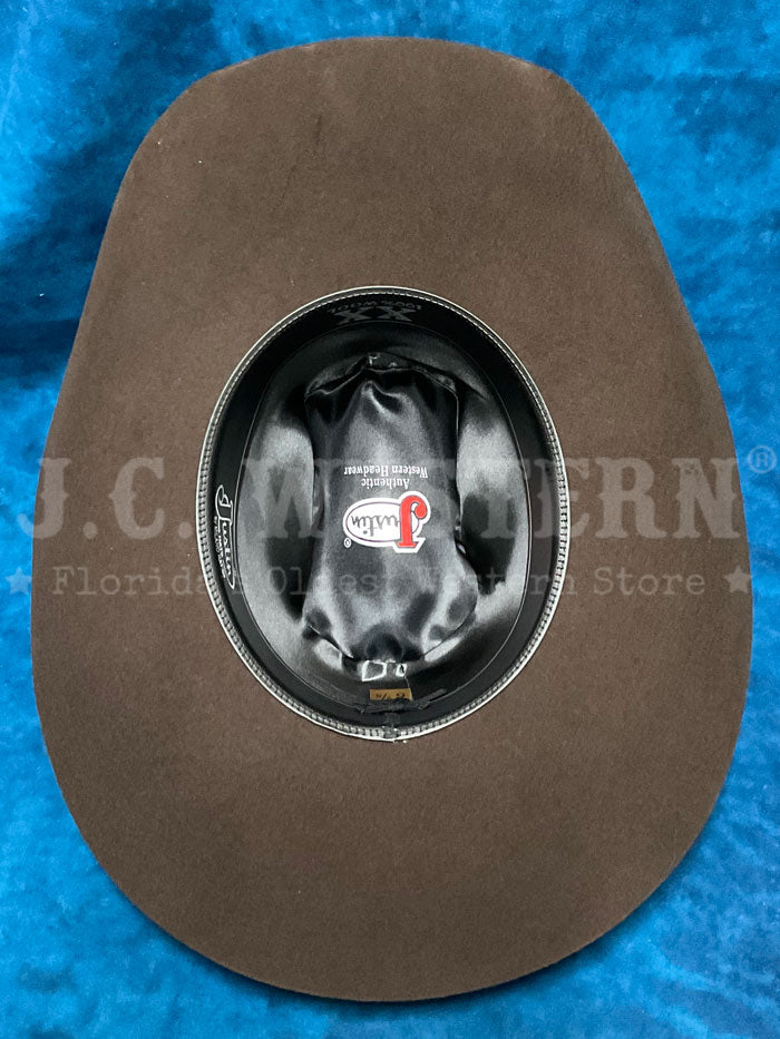 Justin JF0230BUST44 2X Buster Premium Felt Hat Chocolate Bark front / side view. If you need any assistance with this item or the purchase of this item please call us at five six one seven four eight eight eight zero one Monday through Saturday 10:00a.m EST to 8:00 p.m EST