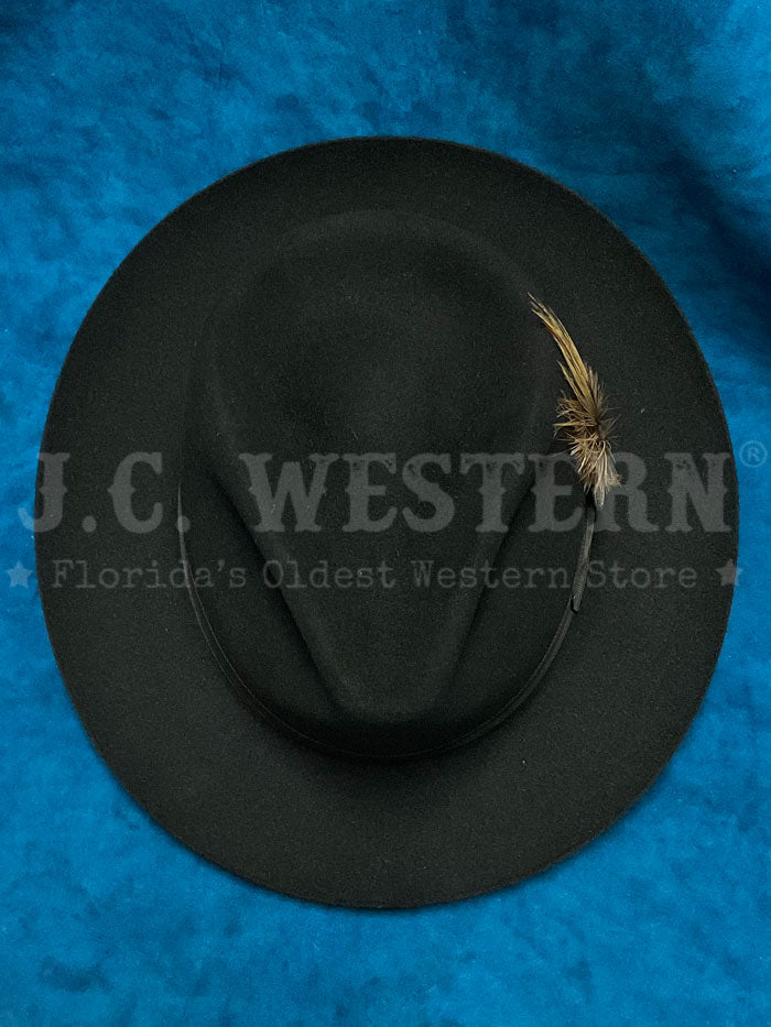 Stetson TFDWNS-102307 DOWNS Royal Quality Hat Black side / front view. If you need any assistance with this item or the purchase of this item please call us at five six one seven four eight eight eight zero one Monday through Saturday 10:00a.m EST to 8:00 p.m EST