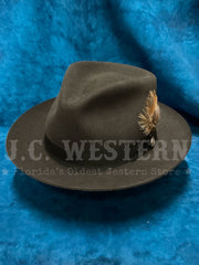 Stetson TFDWNS-102338 DOWNS Royal Quality Hat Graphite side / front view. If you need any assistance with this item or the purchase of this item please call us at five six one seven four eight eight eight zero one Monday through Saturday 10:00a.m EST to 8:00 p.m EST