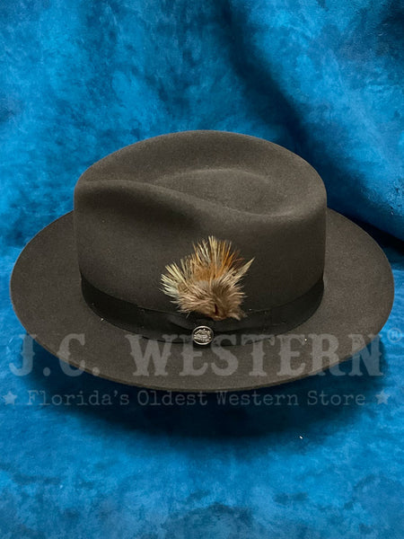 Stetson TFDWNS-102338 DOWNS Royal Quality Hat Graphite side view. If you need any assistance with this item or the purchase of this item please call us at five six one seven four eight eight eight zero one Monday through Saturday 10:00a.m EST to 8:00 p.m EST