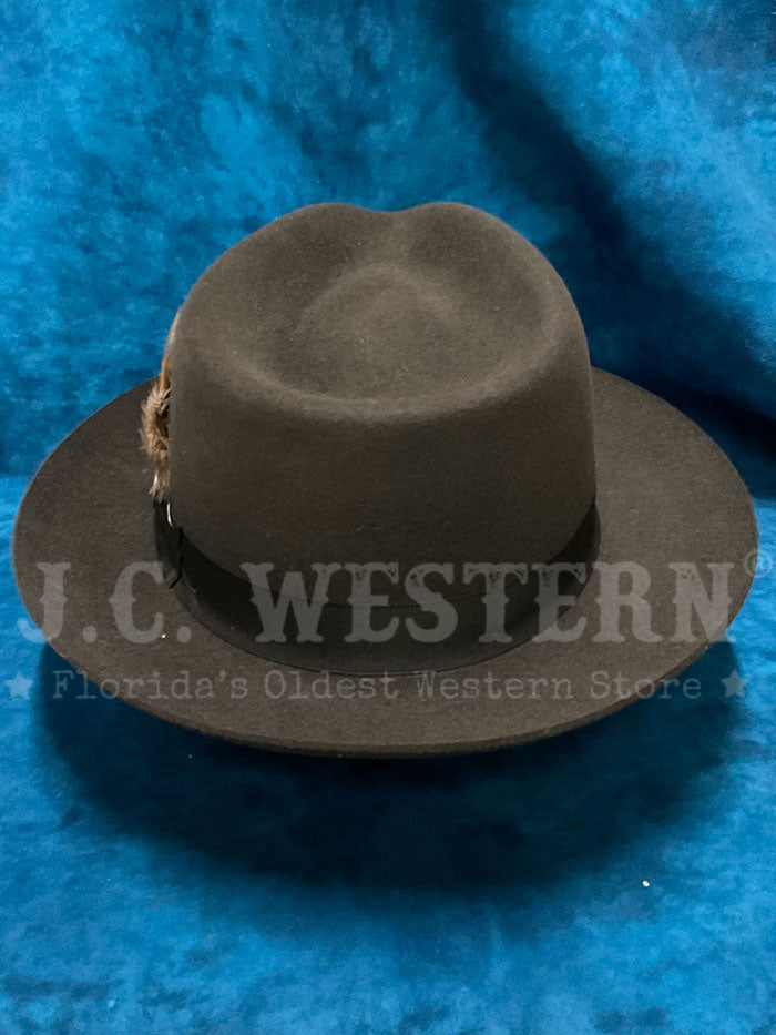 Stetson TFDWNS-102338 DOWNS Royal Quality Hat Graphite side / front view. If you need any assistance with this item or the purchase of this item please call us at five six one seven four eight eight eight zero one Monday through Saturday 10:00a.m EST to 8:00 p.m EST