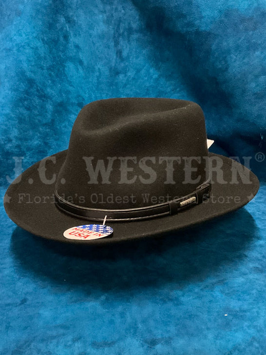 Stetson TWCRUR-212407 CRUISER Wool Hat Black side / front view. If you need any assistance with this item or the purchase of this item please call us at five six one seven four eight eight eight zero one Monday through Saturday 10:00a.m EST to 8:00 p.m EST