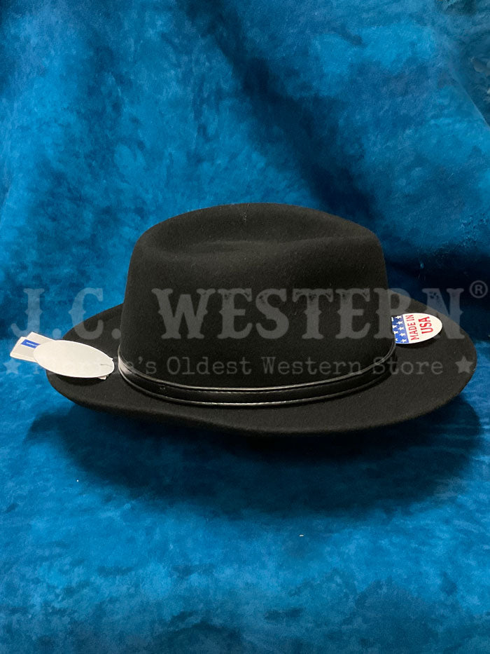 Stetson TWCRUR-212407 CRUISER Wool Hat Black side / front view. If you need any assistance with this item or the purchase of this item please call us at five six one seven four eight eight eight zero one Monday through Saturday 10:00a.m EST to 8:00 p.m EST