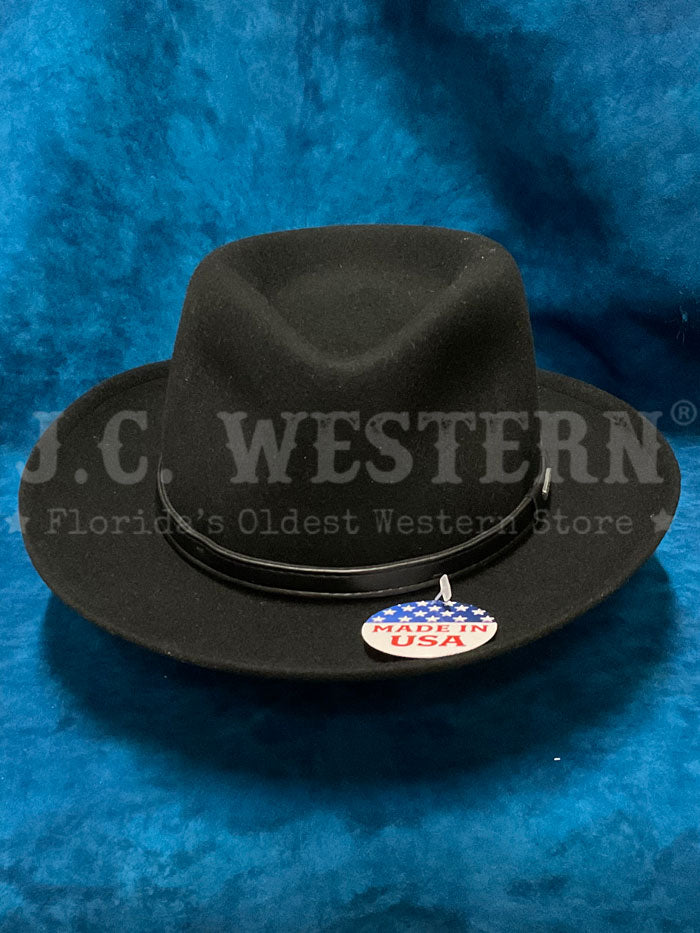 Stetson TWCRUR-212407 CRUISER Wool Hat Black side / front view. If you need any assistance with this item or the purchase of this item please call us at five six one seven four eight eight eight zero one Monday through Saturday 10:00a.m EST to 8:00 p.m EST